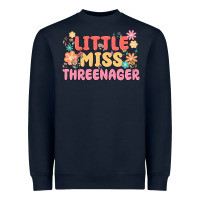 Navy little miss threenager Heavyweight Sweatshirt - MaliasSmallBusiness