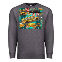 Charcoal Heather school bus Premium Sweatshirt - texasbilliewilder