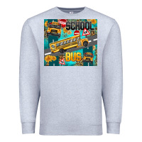 Heather Grey school bus Premium Sweatshirt - texasbilliewilder