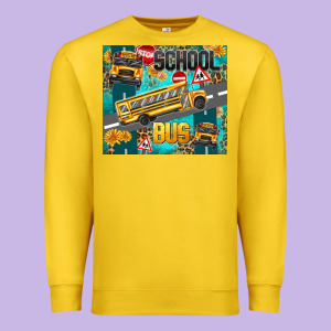 School Bus Premium Sweatshirt Designed By Texasbilliewilder