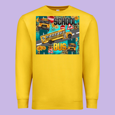 School Bus Premium Sweatshirt Designed By Texasbilliewilder
