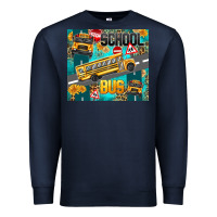 Navy school bus Premium Sweatshirt - texasbilliewilder