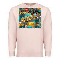 Pale Pink school bus Premium Sweatshirt - texasbilliewilder