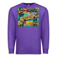 Purple school bus Premium Sweatshirt - texasbilliewilder
