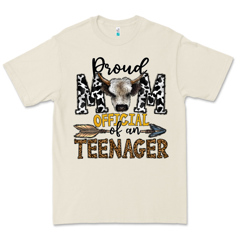 Proud Mom Official Of An Teenager Premium Tee by CowhideDigitalArt | Teevron