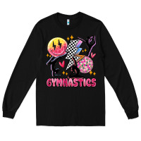 Black retro gymnastics Long Sleeve Tee - MaliasSmallBusiness
