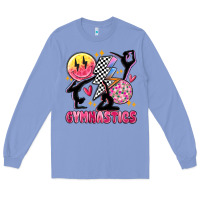 Colony Blue retro gymnastics Long Sleeve Tee - MaliasSmallBusiness