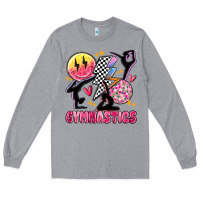 Heather Grey retro gymnastics Long Sleeve Tee - MaliasSmallBusiness