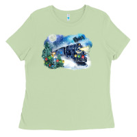 Matcha polar express winter Ladies Tee - FaDigitalArtStudio