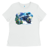 White polar express winter Ladies Tee - FaDigitalArtStudio