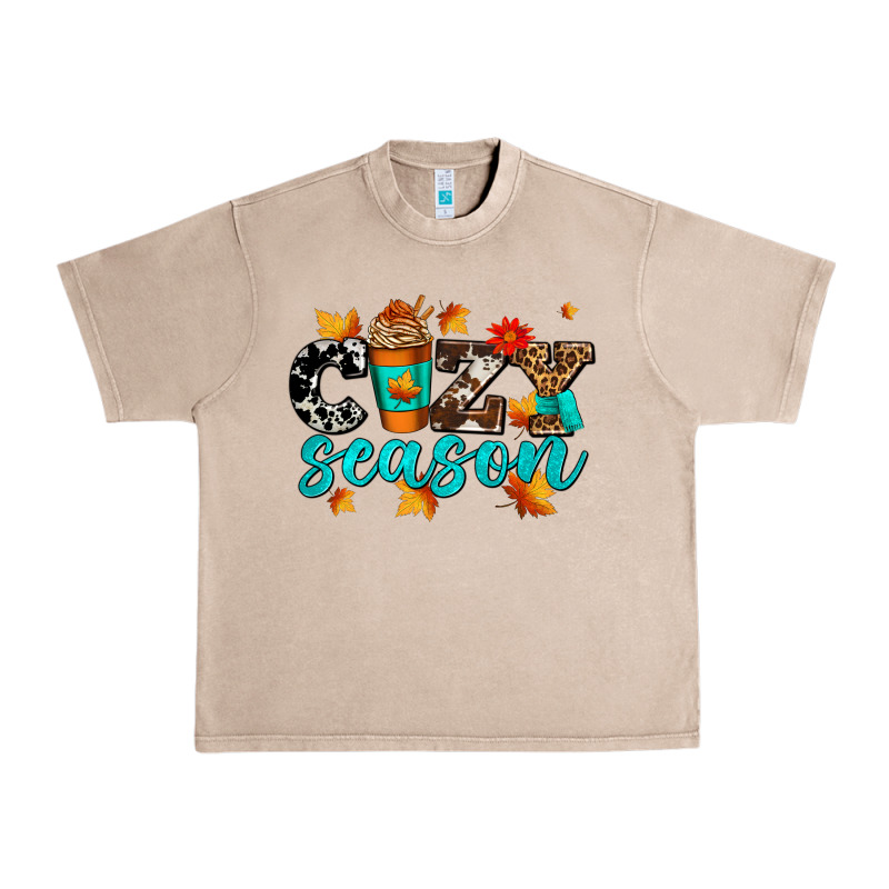Cozy Season With Coffee Cup Urban Heavy Tee by AdoDesignShop | Teevron