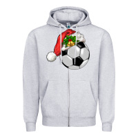 Heather Grey Christmas sports Zipper Hoodie - BarkalooDesign