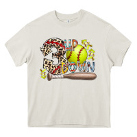 Cream three up down softball Heavy Core Tee - RacoonDesign