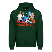 Forest Green It's Game Day Y'all Soccer Coffee Cups Urban Hoodie - FaDigitalArtStudio