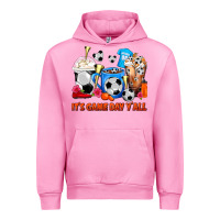 Fuchsia Pink It's Game Day Y'all Soccer Coffee Cups Urban Hoodie - FaDigitalArtStudio