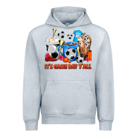Heather Grey It's Game Day Y'all Soccer Coffee Cups Urban Hoodie - FaDigitalArtStudio