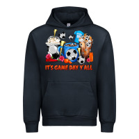 Navy It's Game Day Y'all Soccer Coffee Cups Urban Hoodie - FaDigitalArtStudio