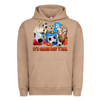 Pigment Burro It's Game Day Y'all Soccer Coffee Cups Urban Hoodie - FaDigitalArtStudio