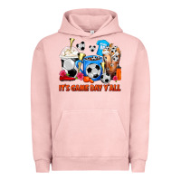 Pigment Salmon It's Game Day Y'all Soccer Coffee Cups Urban Hoodie - FaDigitalArtStudio