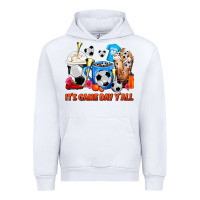 White It's Game Day Y'all Soccer Coffee Cups Urban Hoodie - FaDigitalArtStudio