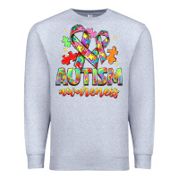 Heather Grey Autism Awareness Premium Sweatshirt - NancyCooperArtShop