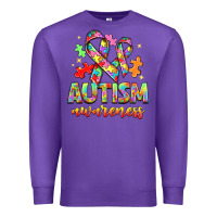 Purple Autism Awareness Premium Sweatshirt - NancyCooperArtShop