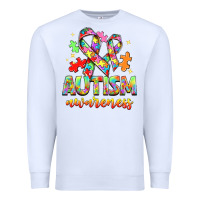 White Autism Awareness Premium Sweatshirt - NancyCooperArtShop