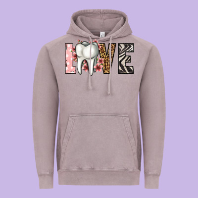 Love Dentist Life Vintage Hoodie Designed By Jasminsmagicworld
