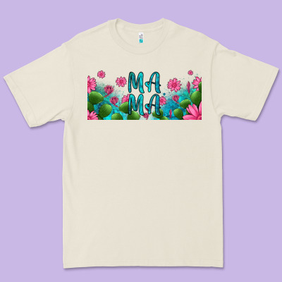 Cactus And Flowers Mama Libbey Glass Premium Tee Designed By Hra Design Shop
