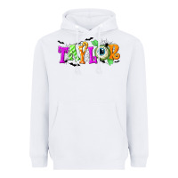 White Personalized Halloween Heavyweight Hoodie - NancyCooperArtShop