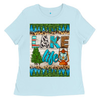 Baby Blue lake life air freshener Ladies Tee - HRA Design Shop