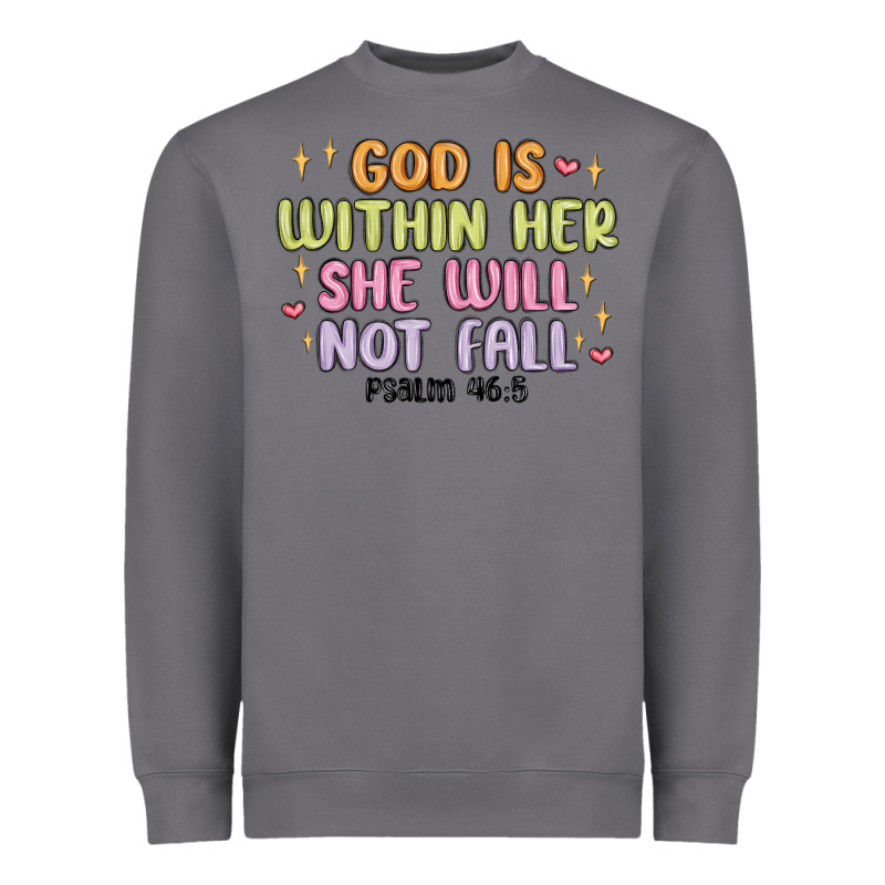 God Is Within Her She Will Not Fall Heavyweight Sweatshirt by MaliasSmallBusiness | Teevron