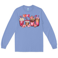 Colony Blue valentines day coffee cups Long Sleeve Tee - MaliasSmallBusiness