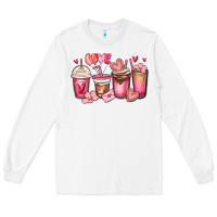White valentines day coffee cups Long Sleeve Tee - MaliasSmallBusiness