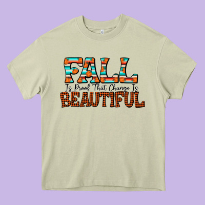 Fall Is Proof That Change Is Beautiful Heavy Core Tee Designed By Cowhidedigitalart