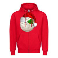Red Christmas sports Zipper Hoodie - BarkalooDesign
