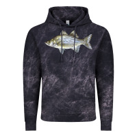 Cloud Black White Bass Fish Illustrations Vintage Hoodie - LillyAllenDesigns
