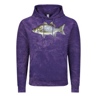 Cloud Purple White Bass Fish Illustrations Vintage Hoodie - LillyAllenDesigns