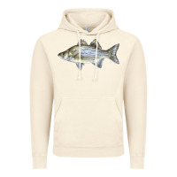 Vintage Artic White Bass Fish Illustrations Vintage Hoodie - LillyAllenDesigns
