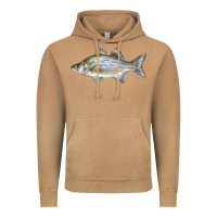 Vintage Camel White Bass Fish Illustrations Vintage Hoodie - LillyAllenDesigns