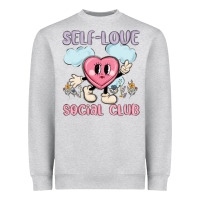 Heather Grey self love social club Heavyweight Sweatshirt - MaliasSmallBusiness