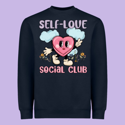 Self Love Social Club Heavyweight Sweatshirt Designed By Maliassmallbusiness