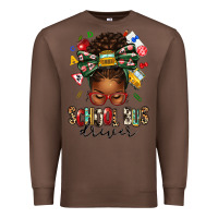 Chestnut school bus driver afro messy bun Premium Sweatshirt - texasbilliewilder