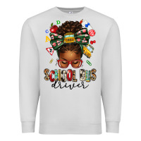 Dove Grey school bus driver afro messy bun Premium Sweatshirt - texasbilliewilder