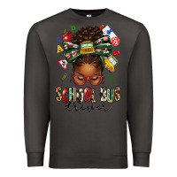 Smoke school bus driver afro messy bun Premium Sweatshirt - texasbilliewilder