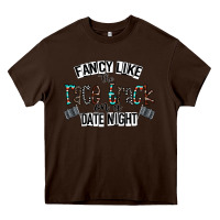 Chocolate Brown fancy like the race track on a date night Heavy Core Tee - CowhideDigitalArt