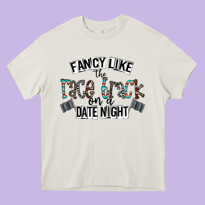 Fancy Like The Race Track On A Date Night Heavy Core Tee Designed By Cowhidedigitalart