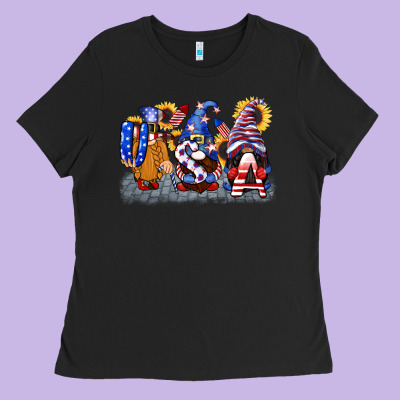 Usa 4th Of July Gnomes  4th Of July Ladies Tee Designed By Cowgirlartshop