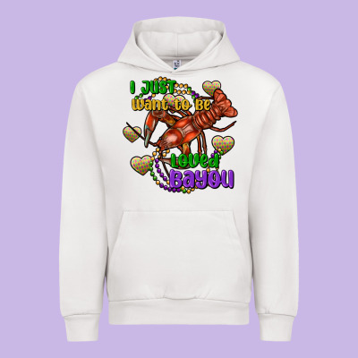 Crawfish I Just Want To Be Loved Bayou Urban Hoodie Designed By Fadigitalartstudio