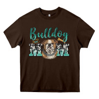 Chocolate Brown bulldog mom Heavy Core Tee - BarkalooDesign